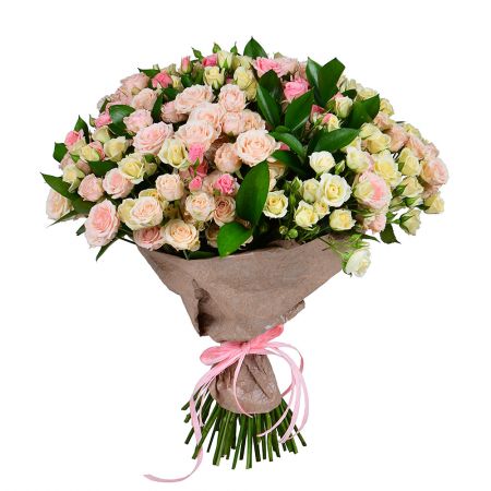 Бело-розовый (из кустовой розы) Ахурян