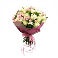 Букет цветов Бело-розовый Джидда
                            