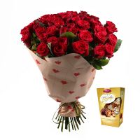 Букет «51 роза + Королевский шедевр » Faggeto Lario