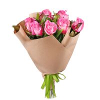 Букет 7 рожевих троянд Рехобот-Біч