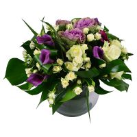 Букет квітів Фіолетово-білий Кассель