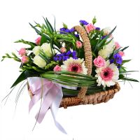 Flower basket with ribbon Liberec
