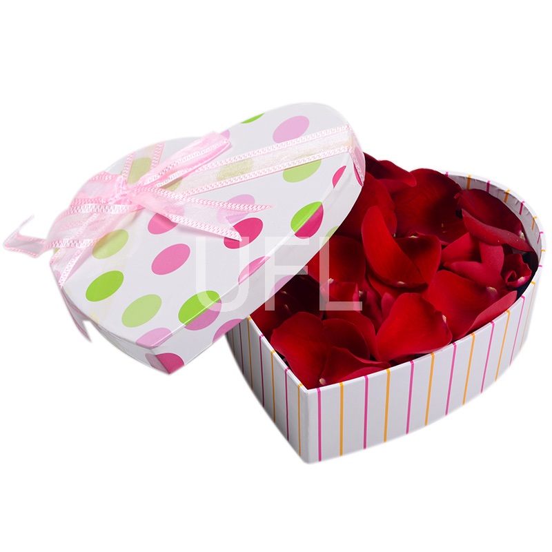 Rose petals in a box