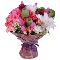 Букет квітів Молочно-рожевий Відень