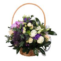Delightful Basket of Flowers Habry