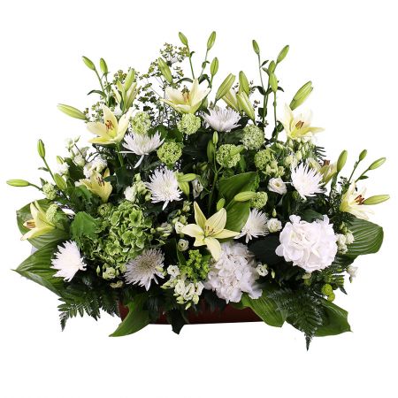 Basket of white flowers Vishnevets