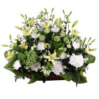 Basket of white flowers Kirklees