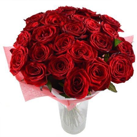 Букет цветов 25 красных роз Харьков