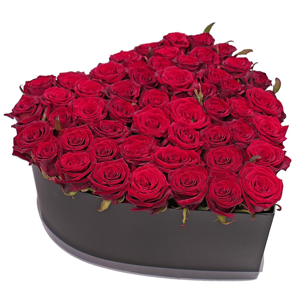 51 roses in a box