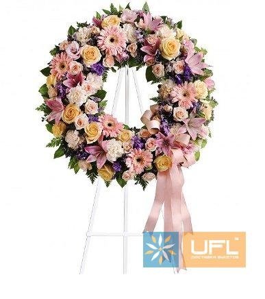 Funeral arrangement of fresh flowers № 7 Verhnij Rogachik