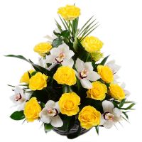 Ритуальна корзина з живих квітів№ 16 Абілін