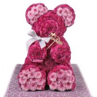 Pink teddy with a tie-bow Salchiya