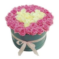 Roses in box Heart surprise Asti-Avellino