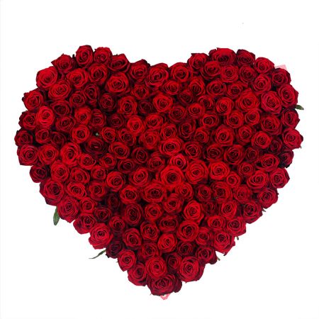 Серце із троянд  (145 троянд) Буенос-айрес