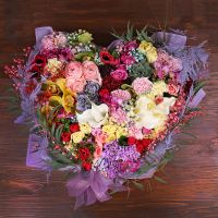 Heart of mixed flowers Ust-Kamenogorsk