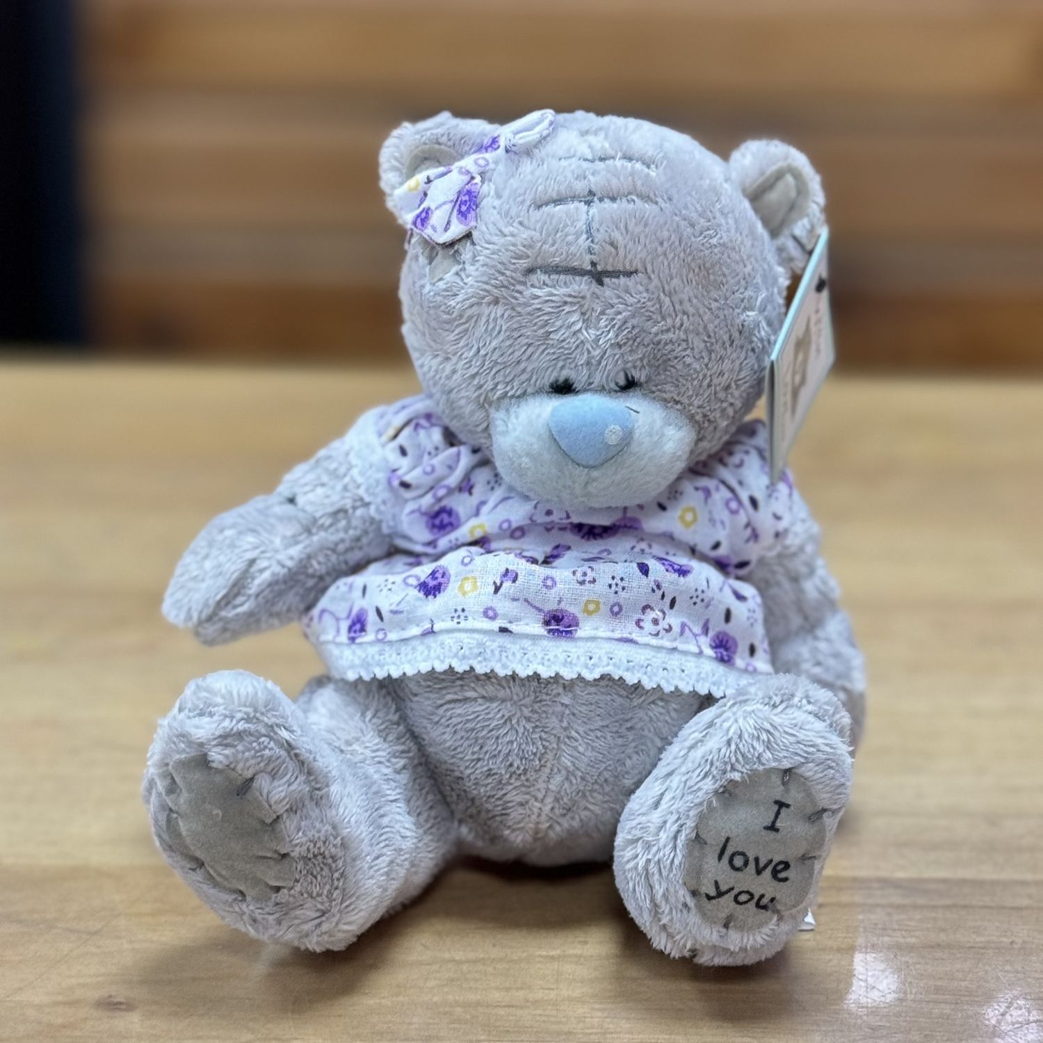 Grey teddy in a dress Dalian