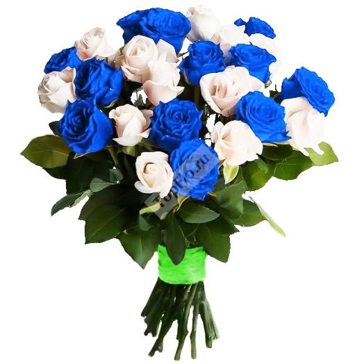 Весільний букет із синіх троянд Весільний букет із синіх троянд