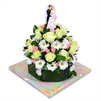 Wedding flower cake Los Angeles