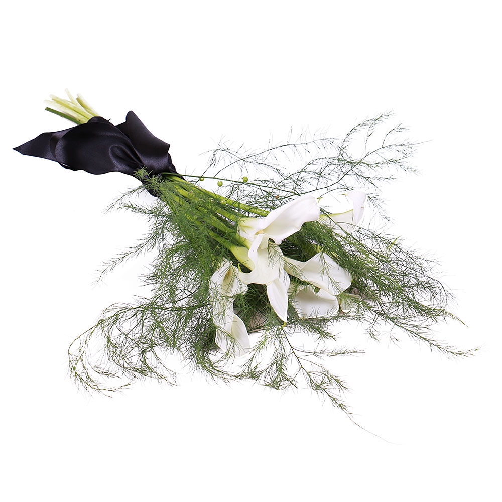 Funeral bouquet of Calla lilies