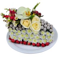  Букет Цветочный тортик Гренобль
														