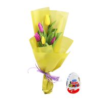 Mix of tulips + kinder surprise Bournemouth