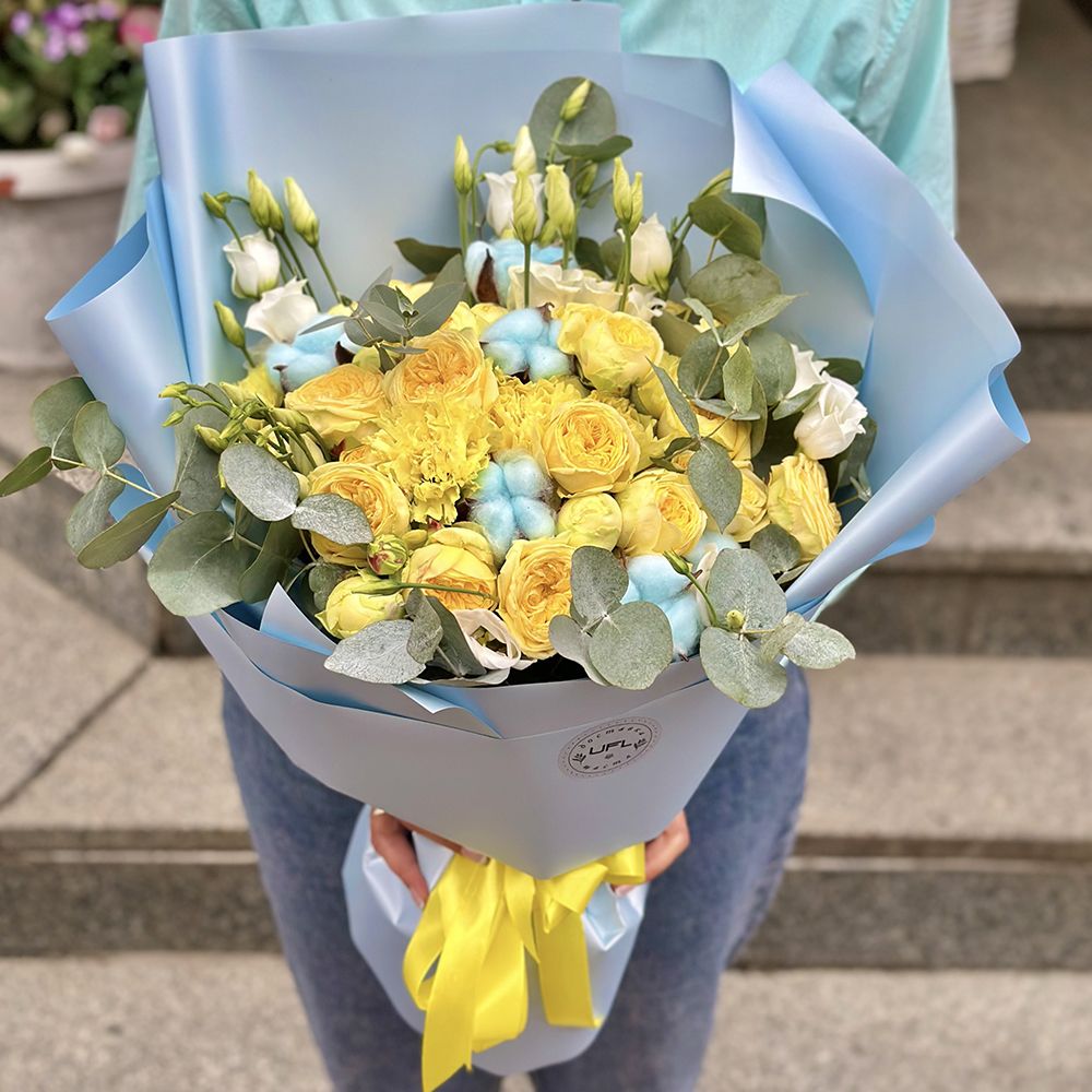Букет цветов Украинский хлопок Итака (Греция)