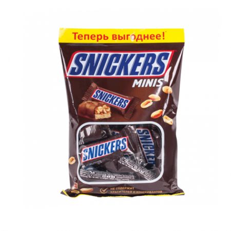 Упаковка шоколадних батончиків Snickers (180 г) Упаковка шоколадних батончиків Snickers (180 г)