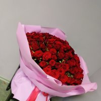 101 красная роза + фото - Бесарабка