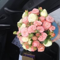 Кустовые розы в коробке - Антверпен