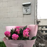 Букет 7 рожевих троянд - Балатонбоглар