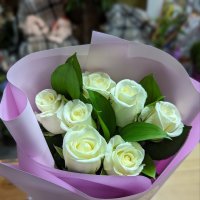 7 white roses - Cham