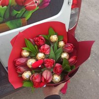 Букет роз с Днем Рождения 11 бордовых роз - Клевань