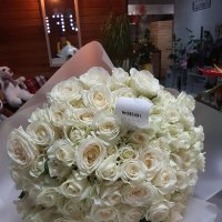 Букет 101 біла троянда - Добровеличківка