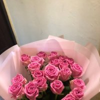 Квіти поштучно рожеві троянди - Мексім'є
