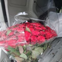101 красная роза + фото - Вальбонн