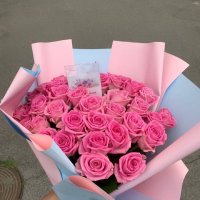 Квіти поштучно рожеві троянди - Лемго
