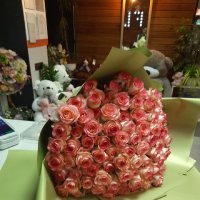 Букет 101 рожева троянда - Буковель