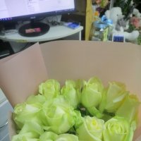 9 white roses - Kerns