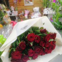 Букет цветов 25 красных роз - Приазовское