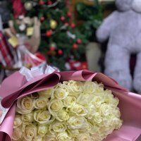 Букет 51 біла троянда - Гагарін (Узбекистан)