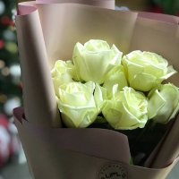 Букет 7 білих троянд - Київ - Оболонський район