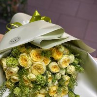 Букет желтый пионовидных роз - Палео Фалиро