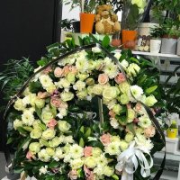 Funeral arrangement of fresh flowers № 7 - Yasinovataya