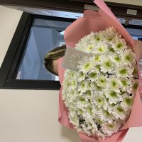 Білі хризантеми поштучно (гілка) - Манас