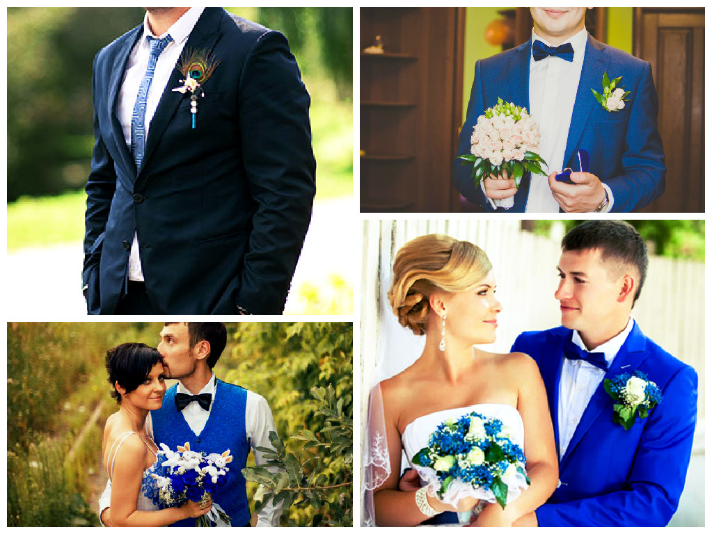 Сочетание цветов костюма жениха и платья невесты